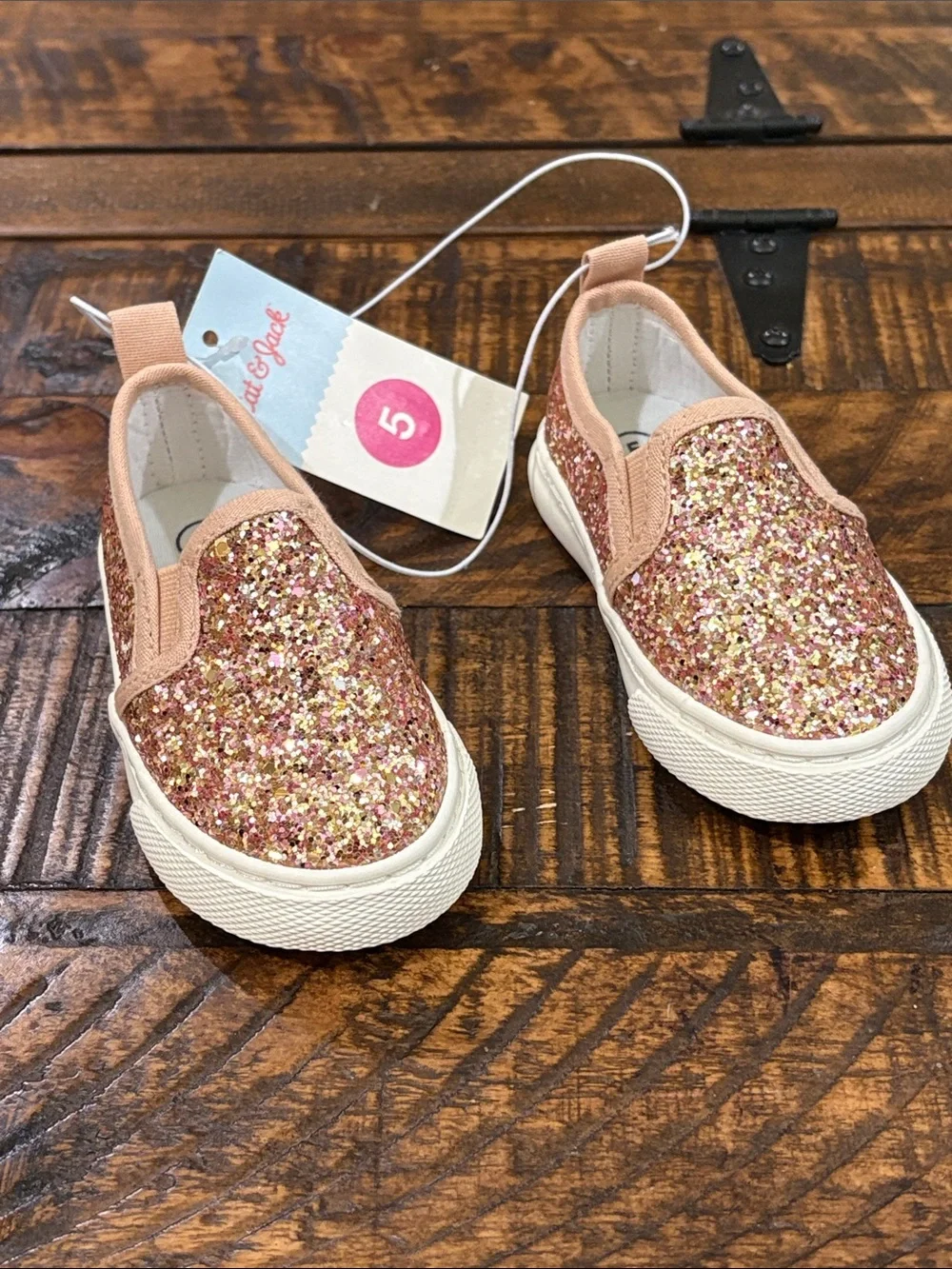 Girls' Glitter Slip-On Sneakers - Pink